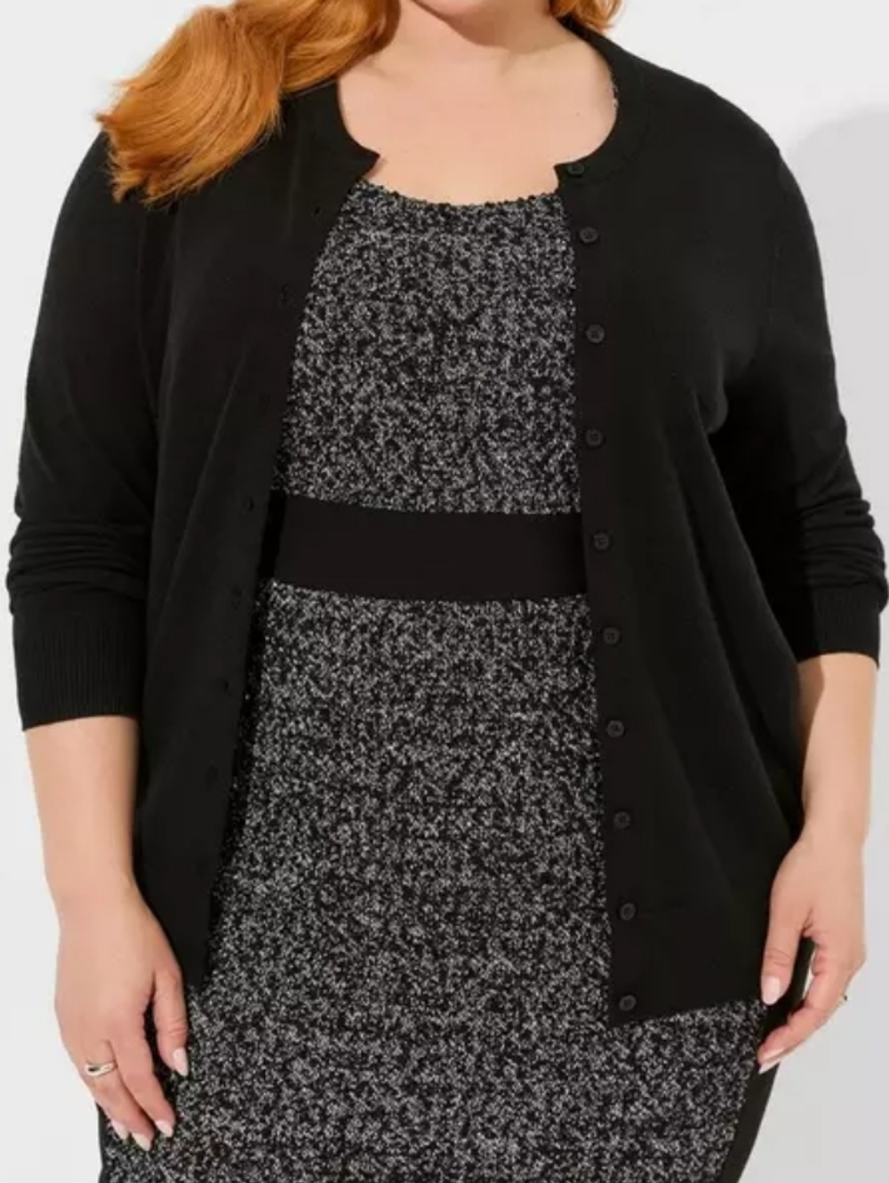 NWT Torrid Women's Black Button Everyday Soft Cardigan Sweater Long Sleeve sz 5X